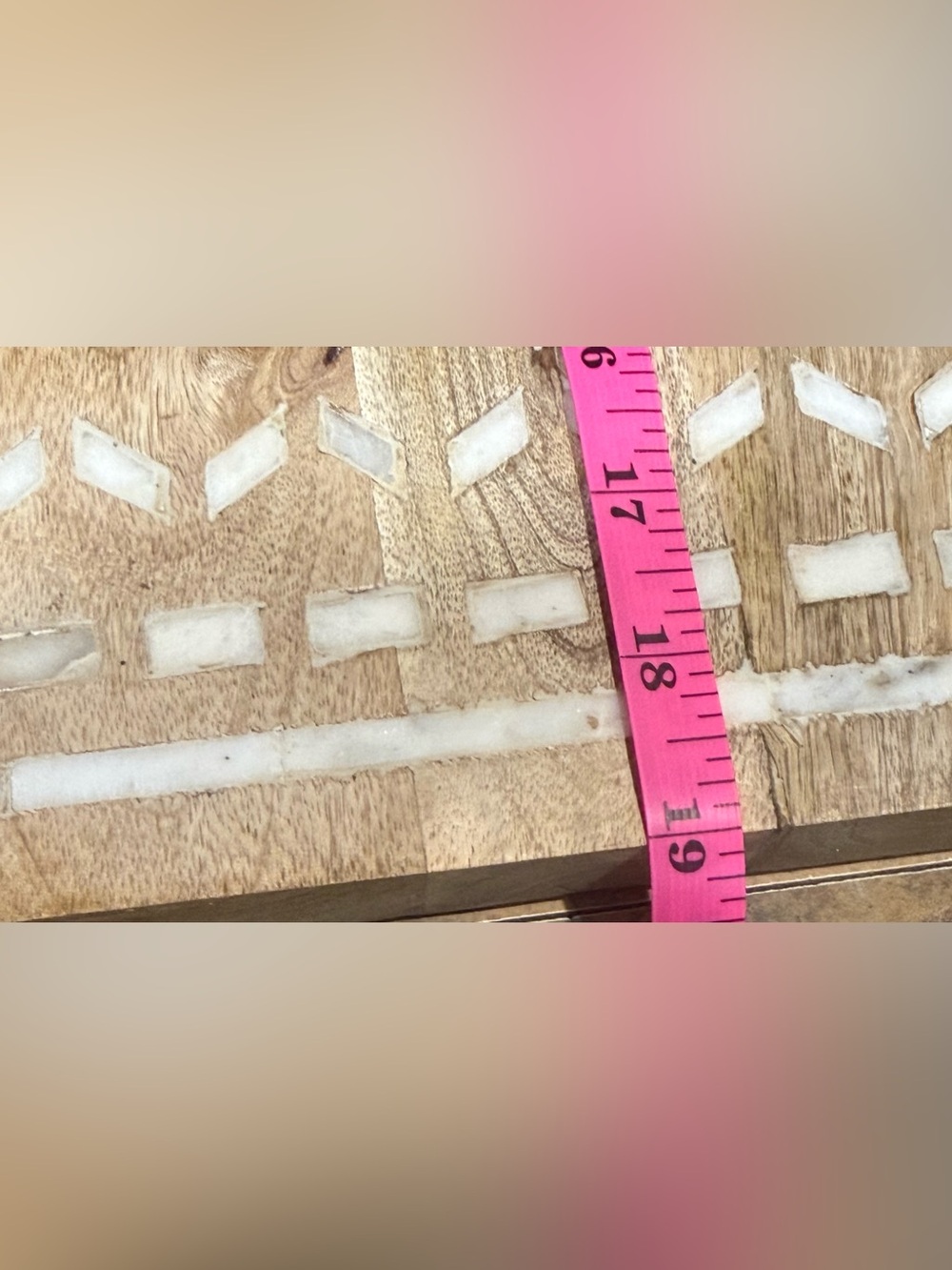 Natural Wood Serving Board with Inlay Accent - Picture 5 of 5